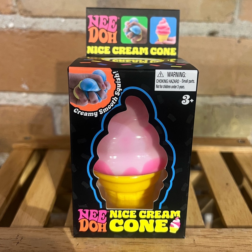 Nee Doh Nice Cream Cone Squish – Pink | Brand New Release!